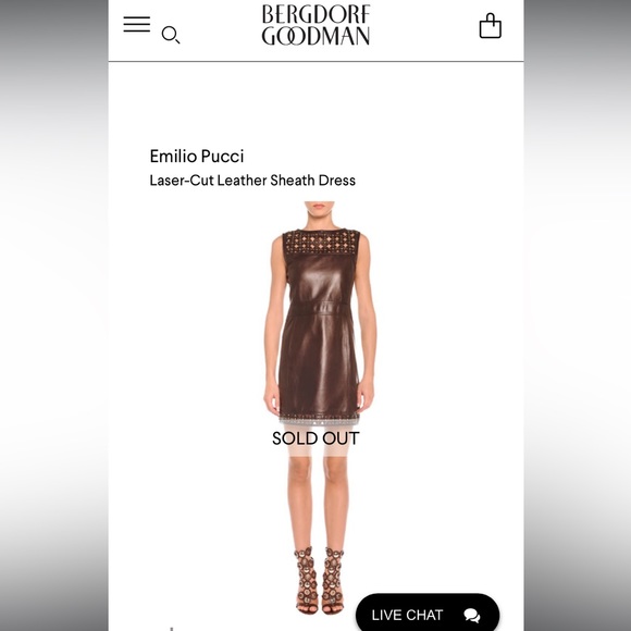 Emilio Pucci Runway Lamb Leather Dress NWT!✨ - Picture 2 of 6